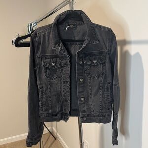 Free People Black Denim Jacket